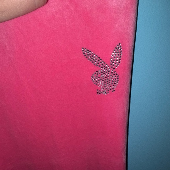 PLAYBOY Hot Pink Velvet Pants - Picture 2 of 4